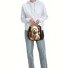 Adjustable Border Collie Puppy Print Insulated Lunch Bag – Reusable, Lightweight & Foldable for Work, School, Picnics,