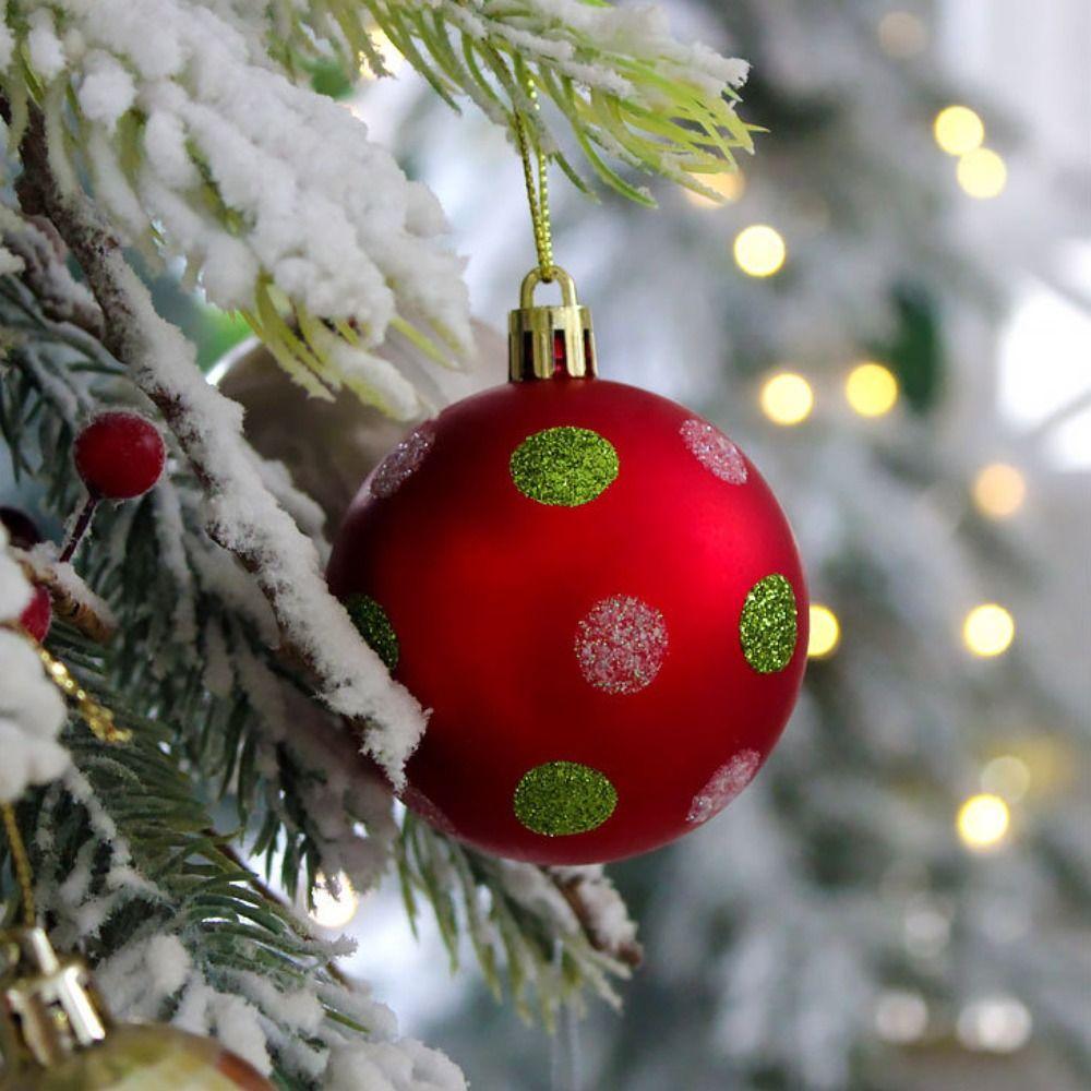 40PCS Durable Plastic Christmas Ball Set Multicolor 6cm Christmas Tree Balls Suspensable Xmas Baubles Storefront