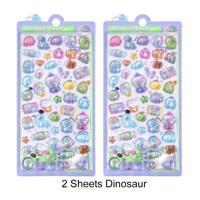 

2 аркуші/упаковка 3D рельєфні тварини наклейки для скрапбукінгу DIY прикраса для телефону щоденника канцтовари Декоративні милі тиснені наклейки ZYF