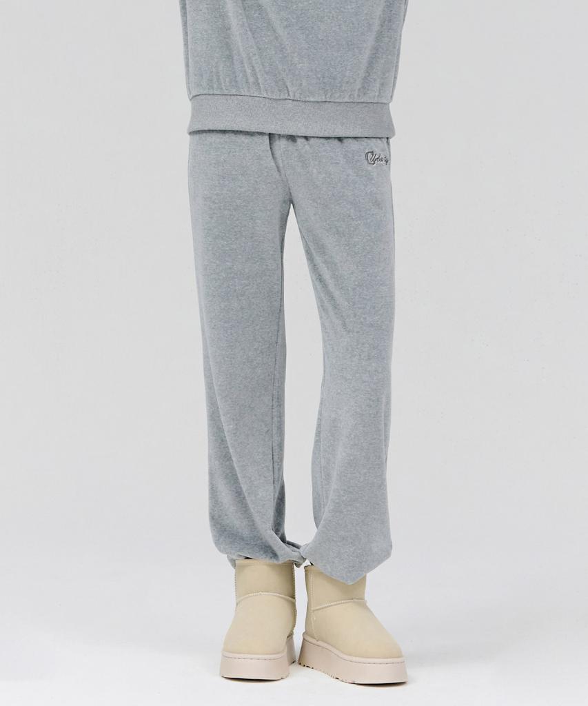 Chase Cult Women'S Velour Straight Warm-Up Pants - Grey