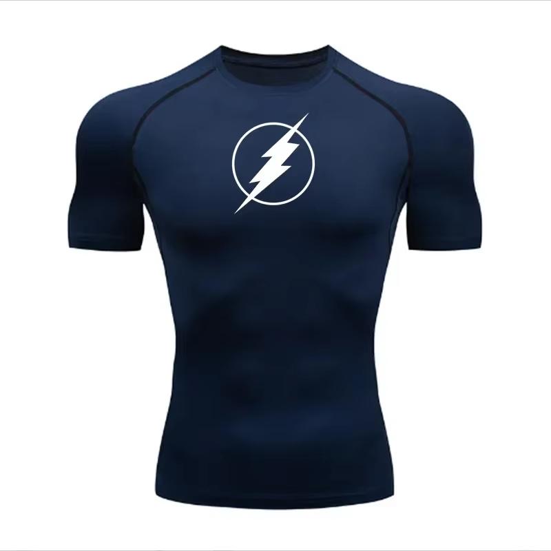 Jogging Quick-drying Breathable Top Summer Men's Running Compression T-shirt Short-sleeved T-shirt Gym Fitness Shirt ZY0025