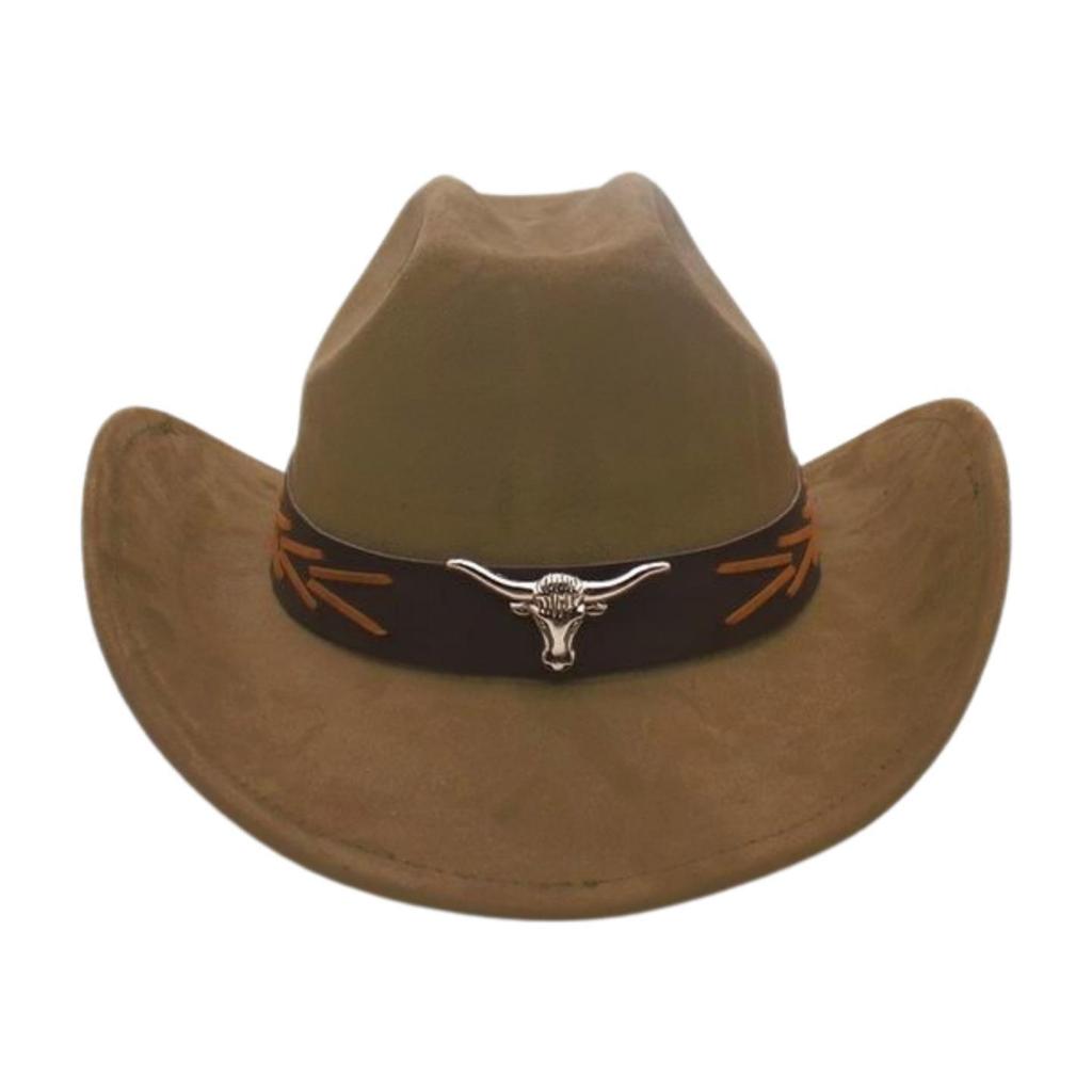 Western Cowboy Hat National Knight Jazz Hat Tibetan Warped Edge One-Word Top Hat Travel Cowboy Hat