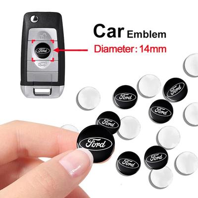 14mm Car Remote Key Fob Emblem Badge Radio Button Sticker For Focus 2 3 MK2 MK3 Fiesta Mondeo Kuga Ecosport C-Max Auto Accessories