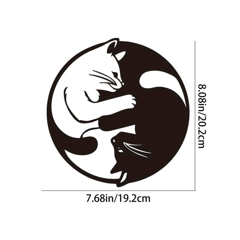 Decorazione Murale in Metallo Yin Yang Vintage per la Casa Appesa Artigianato in Ferro Simbolo Unico per Soggiorno Camera da Letto
