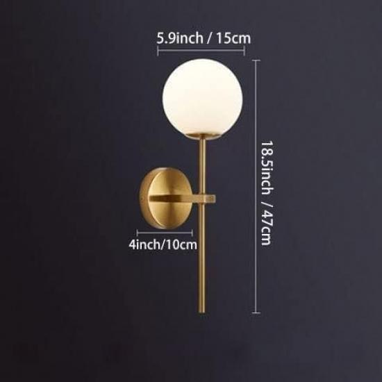 Wall Sconces Set of 2 Led Bulb Remote Wall Lighting,no Wired fixtures Easy Installation (Color : Gold)