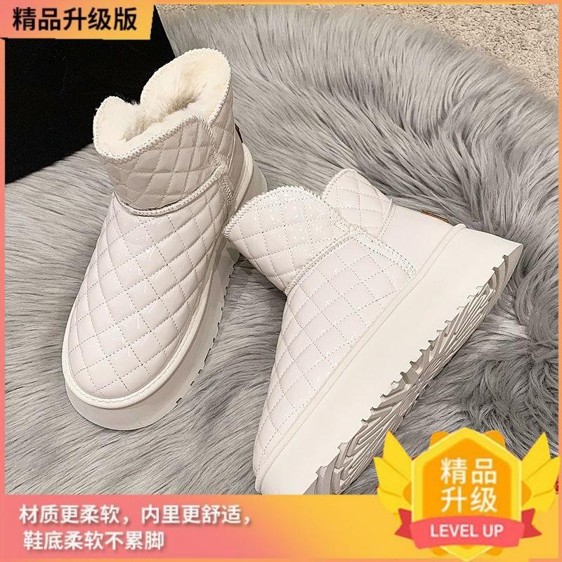 Snow boots 22 new winter velvet thickened short boots cold-resistant warm non-slip cotton shoes 35
