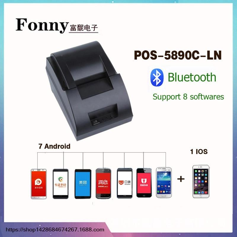 58-мм беспроводной Bluetooth термопринтер для чеков супермаркета и takeaway English EU Standard