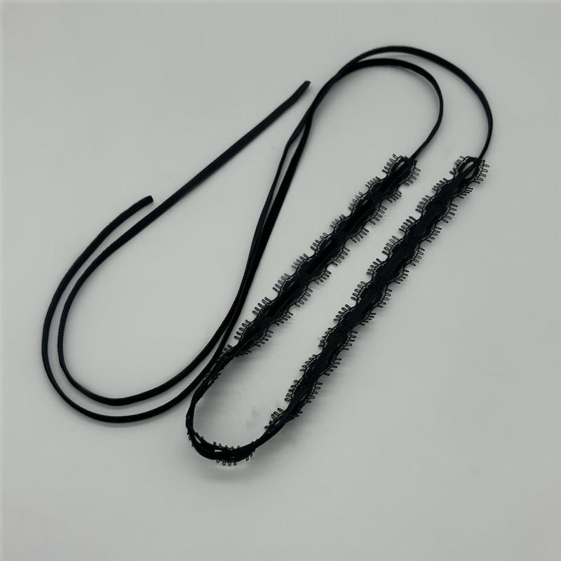 Корейский черный кружевной чокер-ремешок темный воротник-бант ожерелье на ключицу сексуальный длинный ремешок на шею универсальный воротник