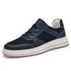 New Men's Breathable Mesh White Sneakers: Thick Sole, Round Toe, Lace-Up, Versatile for Casual and Work Wear