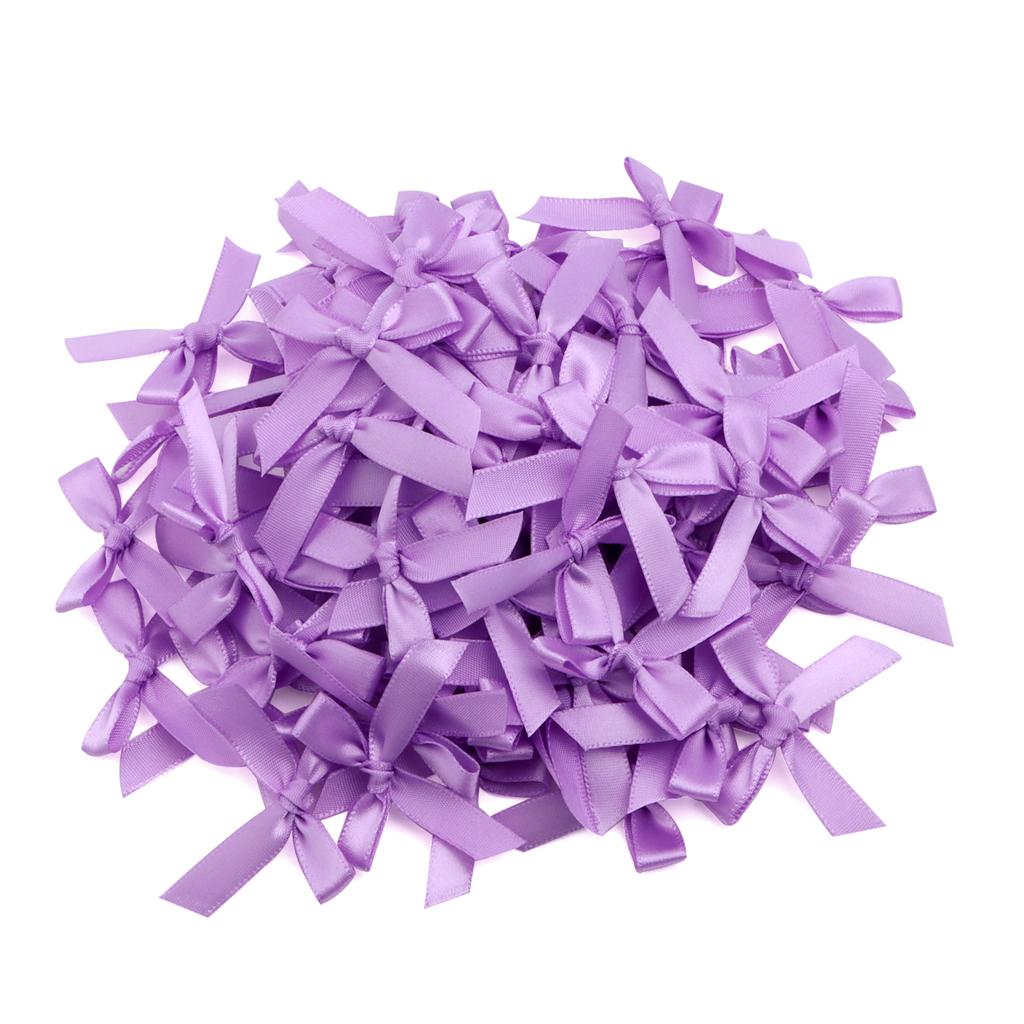 50pcs 4*3.5cm Colorful Ribbon Bows Small Size Polyester Handmade Bowknot For DIY Wedding Christmas Party Gift Bouquet Decoration
