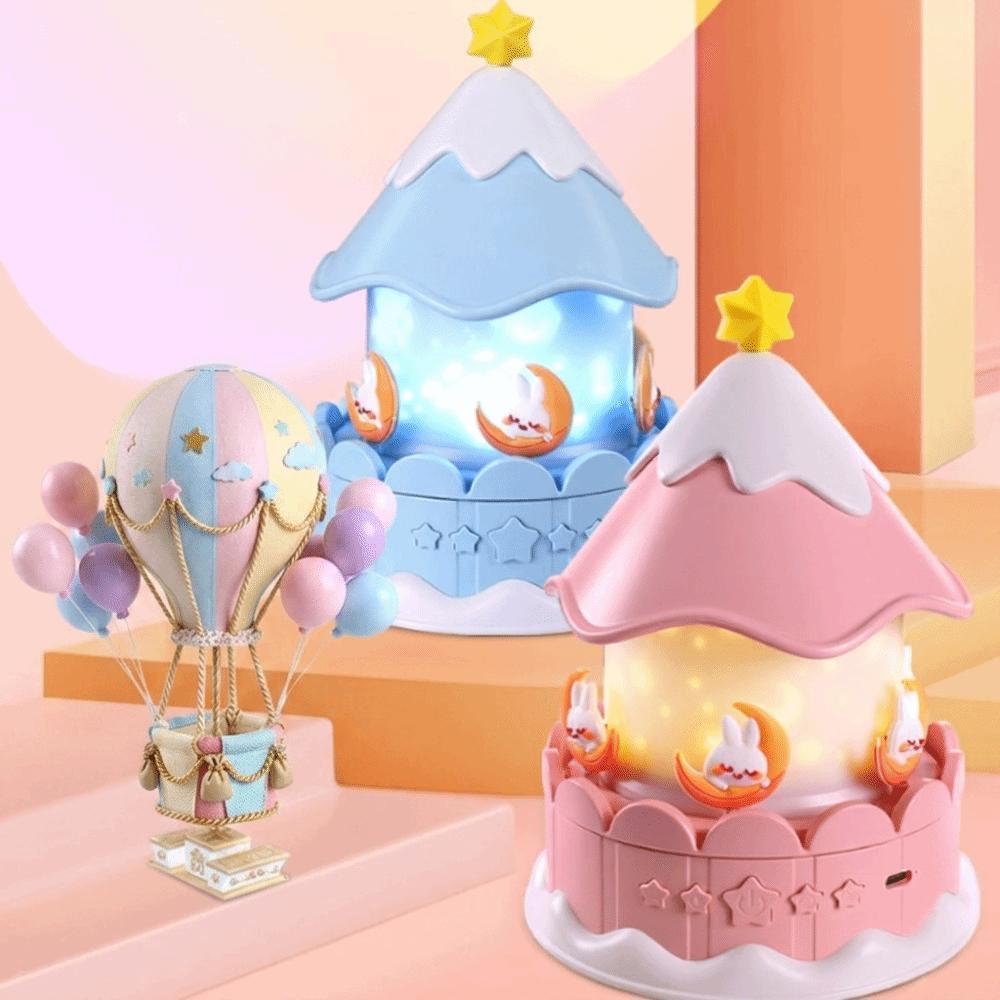 Rotating Rotating Carousel Music Box Gentle Melodies Musical Projector Toy Night Light Girls