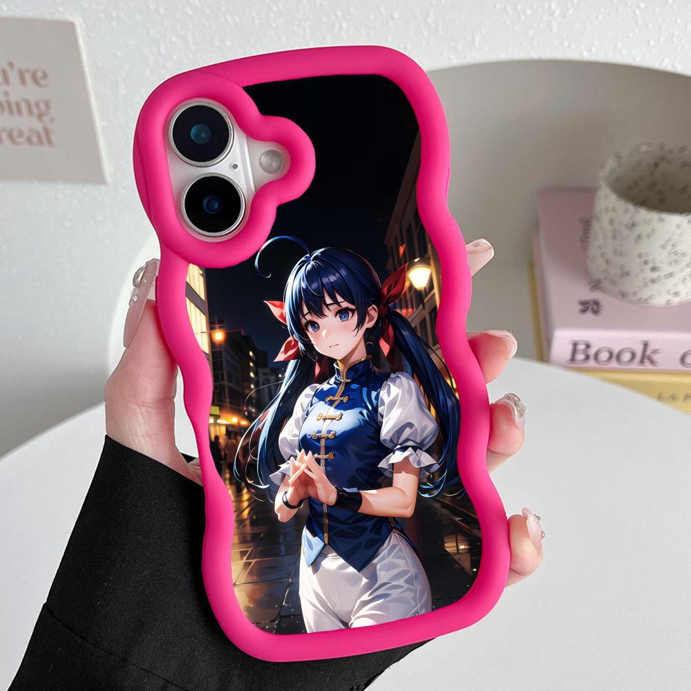 Fatal Fury Hotaru Futaba Phone Case for iPhone 17 16 15 14 13 12 11 Air Pro Max Plus Wavy Edge TPU Colorful Cover Pretty Luxury