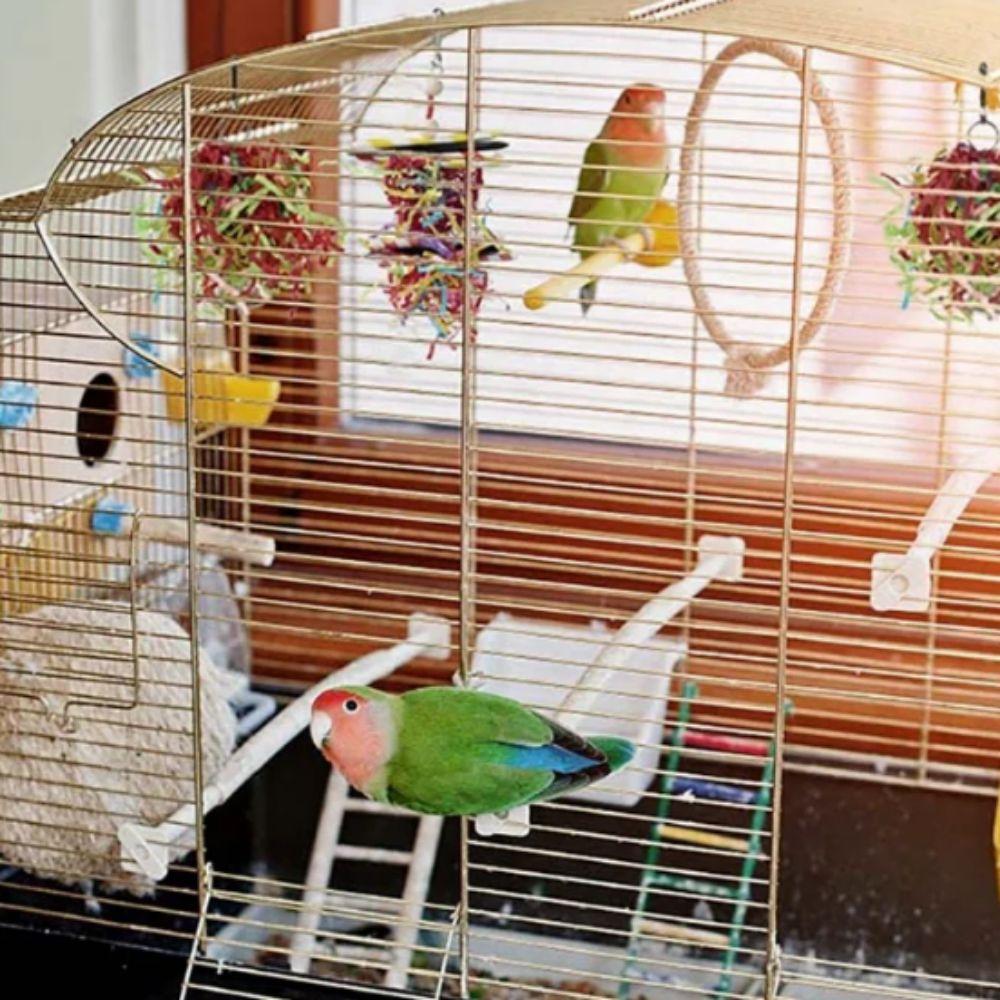 4pcs/set Bite Resistant Bird Cage Hanging Toys Paper Parrot Shredder Toy  Bird Cage