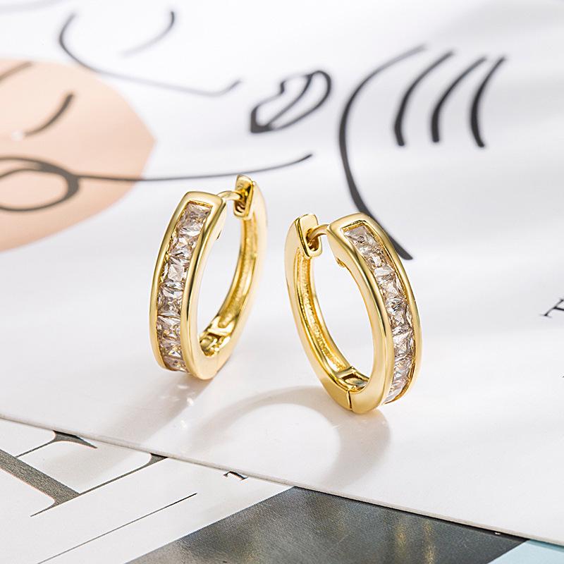 Elegant Zircon Circle Earrings for Women: Unique Design, Minimalist Cold Style