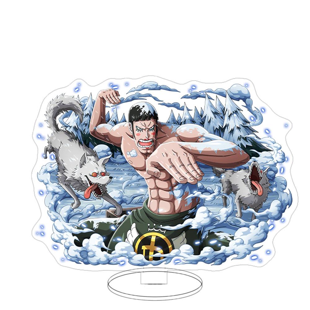 Stand Acrilico Grande Ornamenti Cartone Animato Pirata Luffy Sauron Espositore da Tavolo Spettacolo di Fumetti Vendita All'Ingrosso Consegna