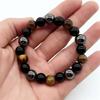 Bracelets en obsidienne hématite noire naturelle pour hommes et femmes, bijoux en perles d'oeil de tigre pour Protection [36A9A79]