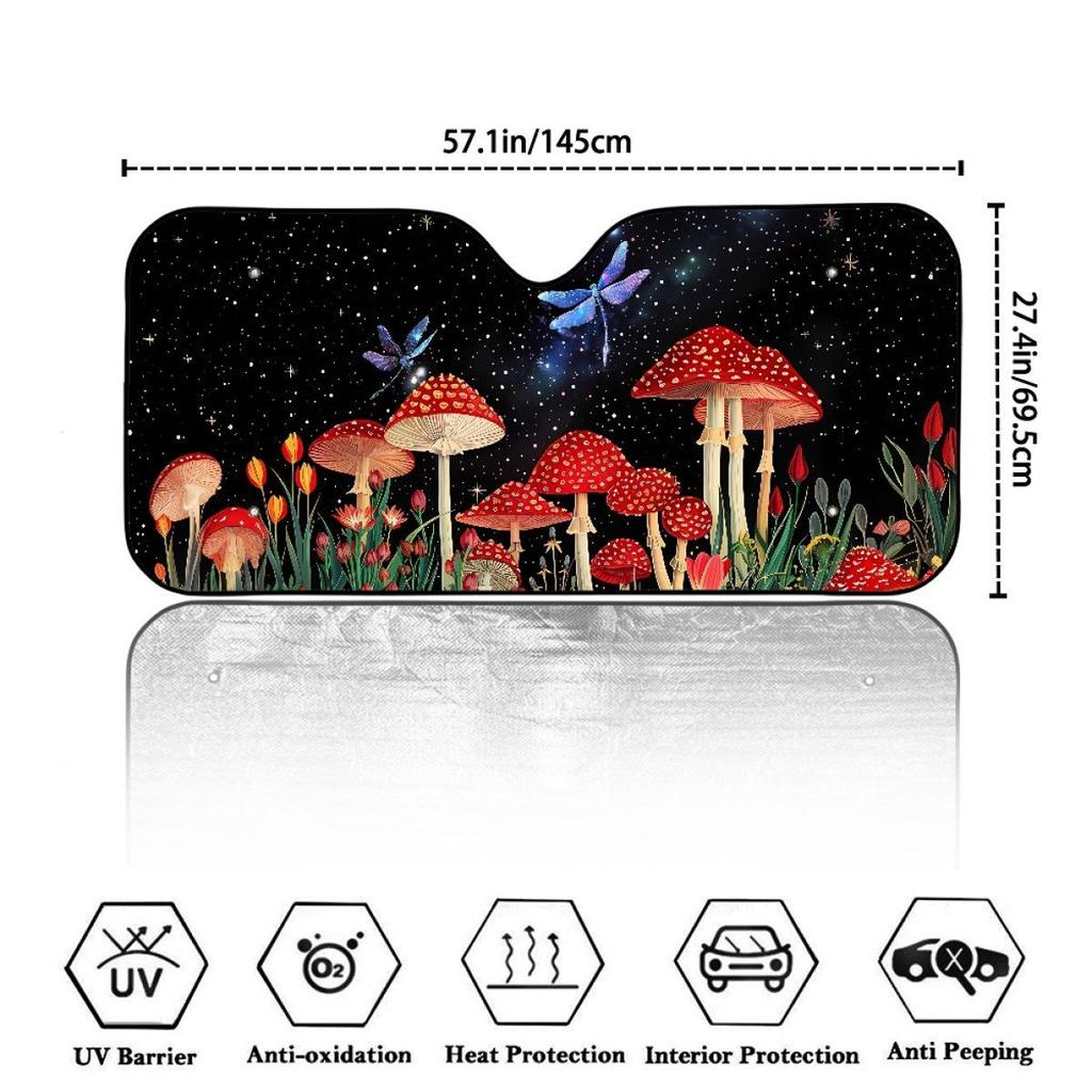 Mushroom Series Car Sunshade: Lightweight, Portable, Customizable Summer Heat Insulation