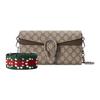 Gucci Dionysus GG Supreme Chain Wallet Beige Canvas Brown Leather Silver Hardware Daily Use 731782-96IWN-8747