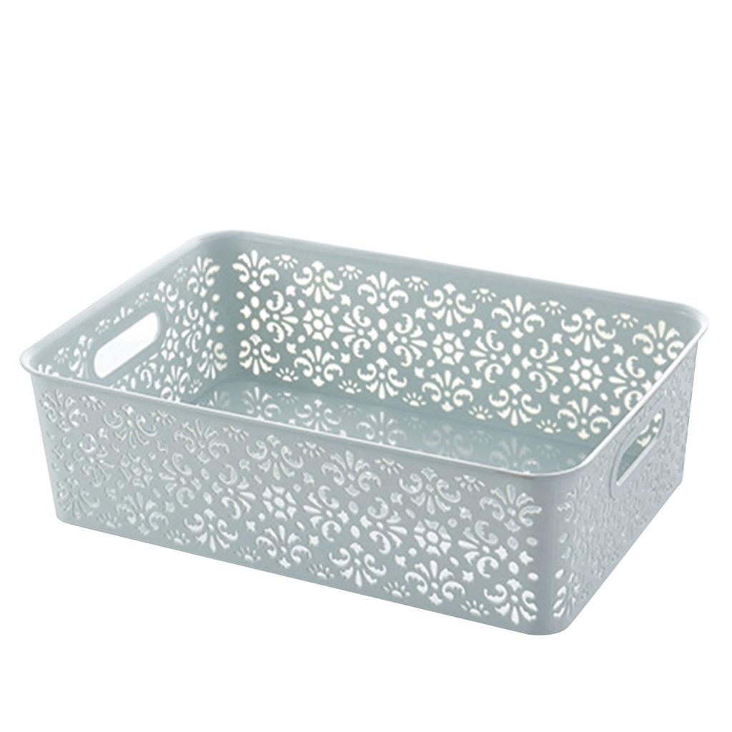 Multifunction Organization Basket Hollow Out Large Capacity Box Storage Bin for Office Desktop