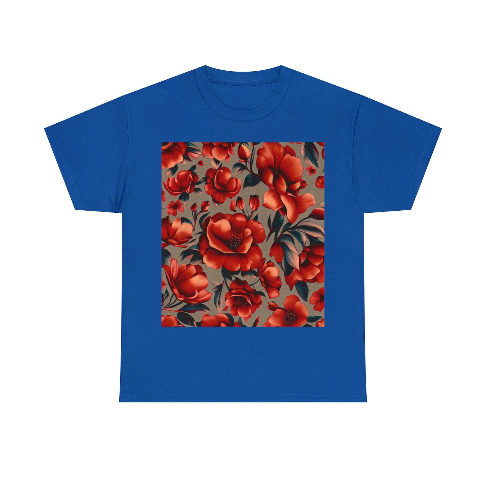 Red rose holiday Tee 140