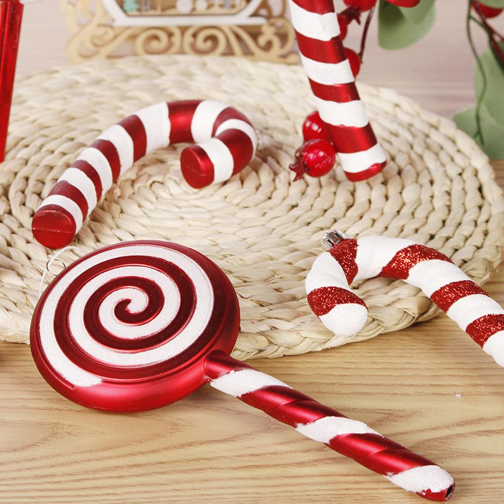 Xmas Tree Candy Decor PVC Material Classical Hanging Candy Ornaments for Holiday Party 5 Candies