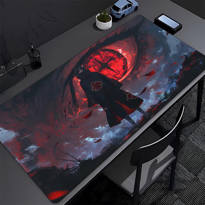 Kancelářská podložka pod myš Naruto Itachi Uchiha Herní prodloužená podložka pod myš Herní podložka na stůl pro notebook Gumová odolná podložka pro herní klávesnici