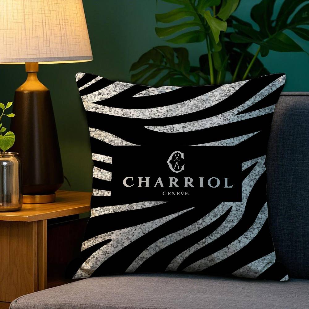 French C-Charriol Pillow Case Plush Fabric Soft Double Sided Print Sofa Cushion Cover Throw Pillow Covers