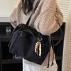 Autumn New Large-capacity Shoulder Bag Lazy Commuter Bag Women's Simple Hand-tote Bag Drawstring Drawstring Bag