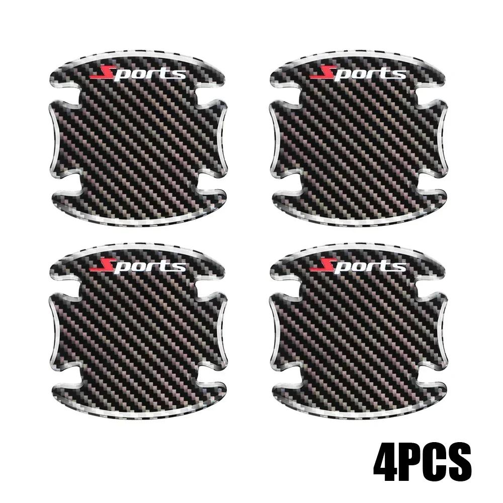 4 stücke Auto Türgriff Anti Scratch Aufkleber Carbon Faser Sport Schutz Aufkleber Dekor Aufkleber Auto Exterior Styling Zubehör