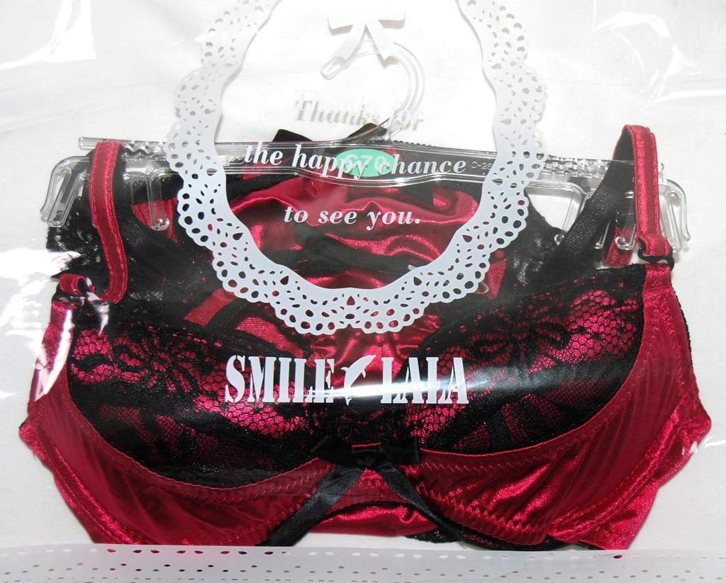 Smile Lala Red C65 Bra and Panties Sexy Lingerie for Girls and Padded Underwear with Sponge Pads for Armpit Lifting and Highly Adjustable Sweat Warm