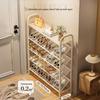 Compact Multi-Tier Shoe Rack for Entryways, Space-Saving Shoe Cabinet for Dorms and Small Rooms