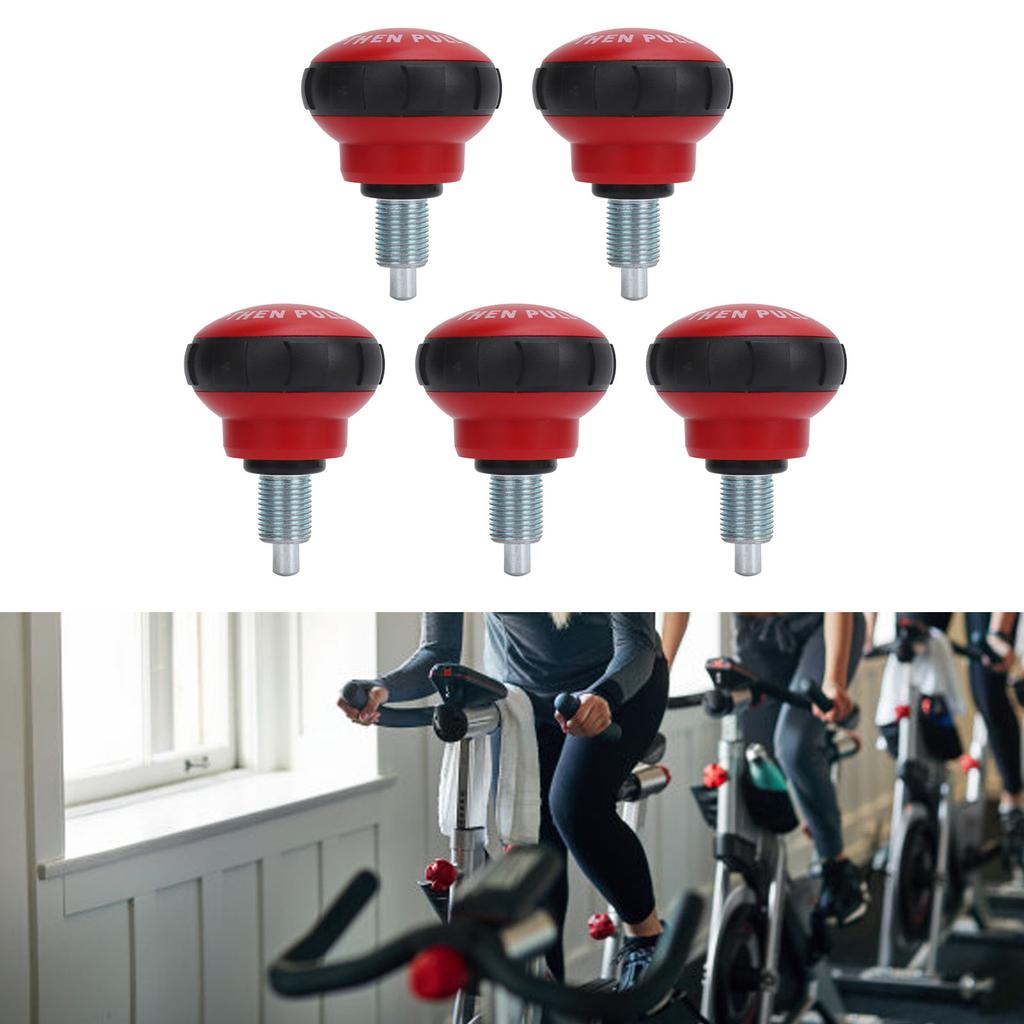 5Pcs Fitness Adjustment Knob Quick Release Spring Pull Pin Knob Replacement Part for Fitness Equipment Exercise Bike