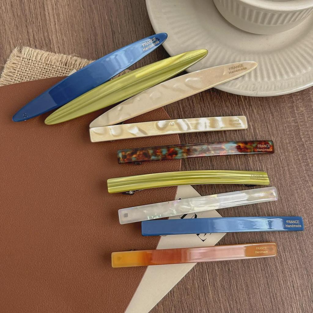 Cross-Border Refreshing Green Pearl White Hairpin Clip for Ponytail & Short Hair