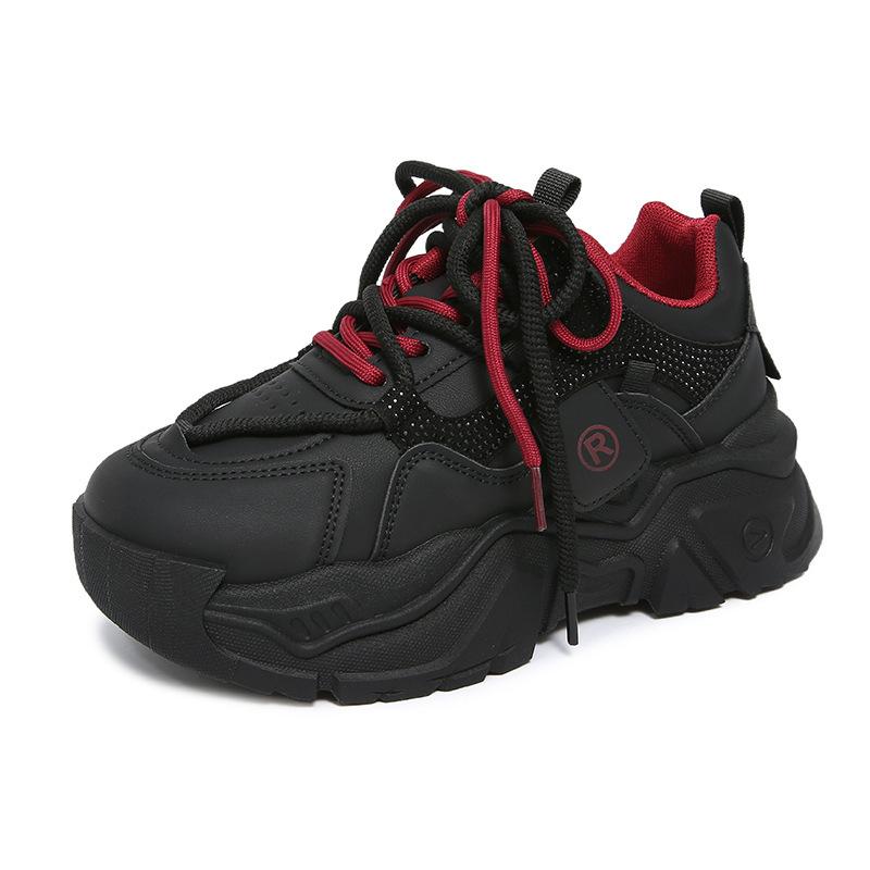 Autumn new platform dad shoes autumn and winter velvet small sports and leisure shoes 35