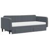 Vidaxl Extendable Sofa With Drawers, Dark Grey, 90X200 Cm, Velvet