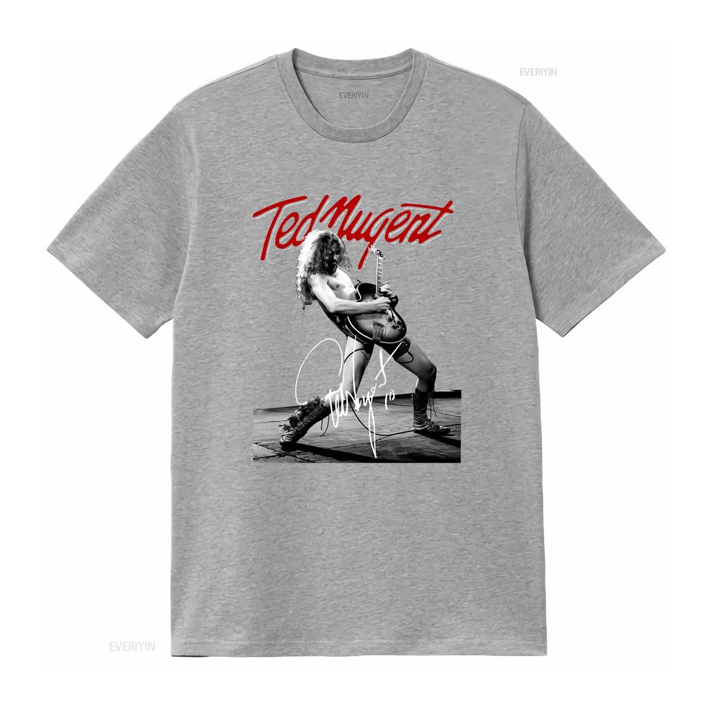 Vintage Ted Nugent Live Black For Fans All Size T Shirt Vintage Washed Breathable Graphic Slightly Versatile Streetwear Fashion