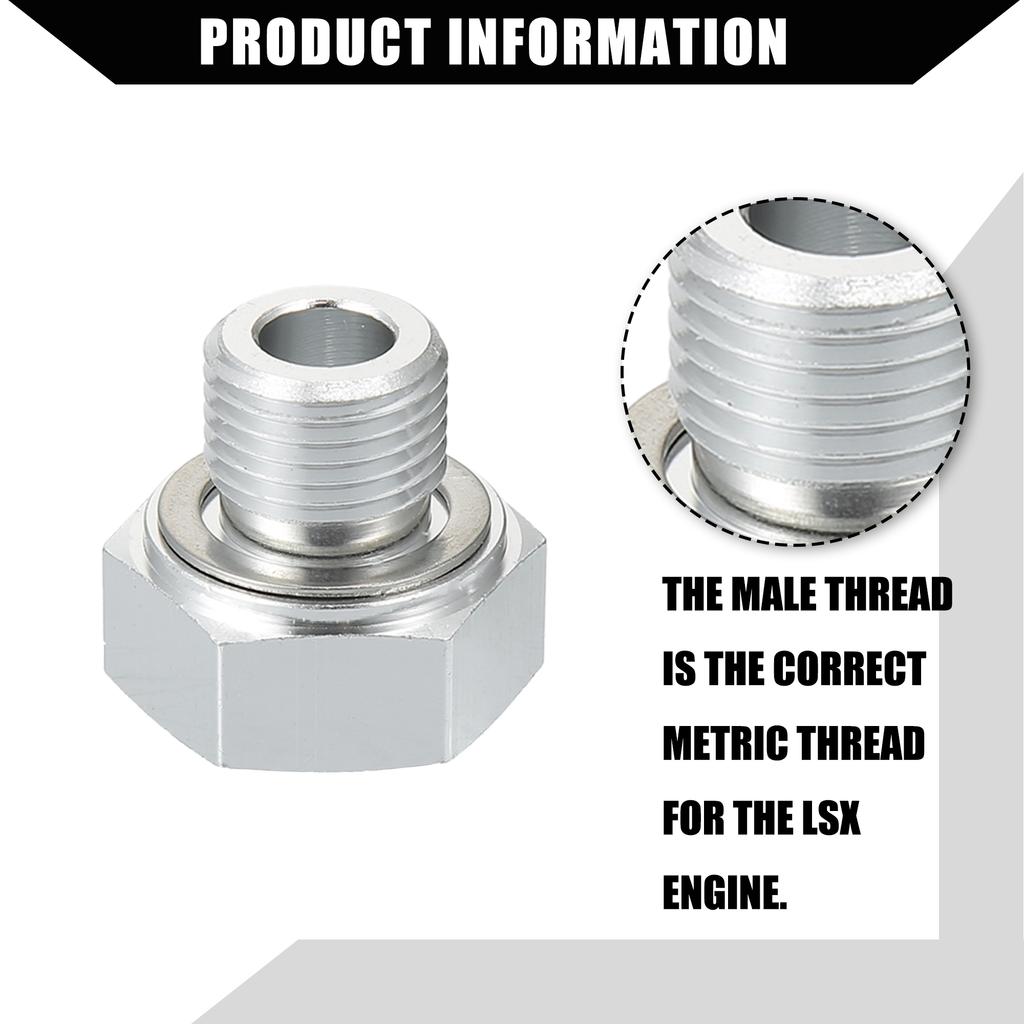 UXCELL Oil Pressure Coolant Adapter Fitting Sensor Adapter Set for LS Series Engine