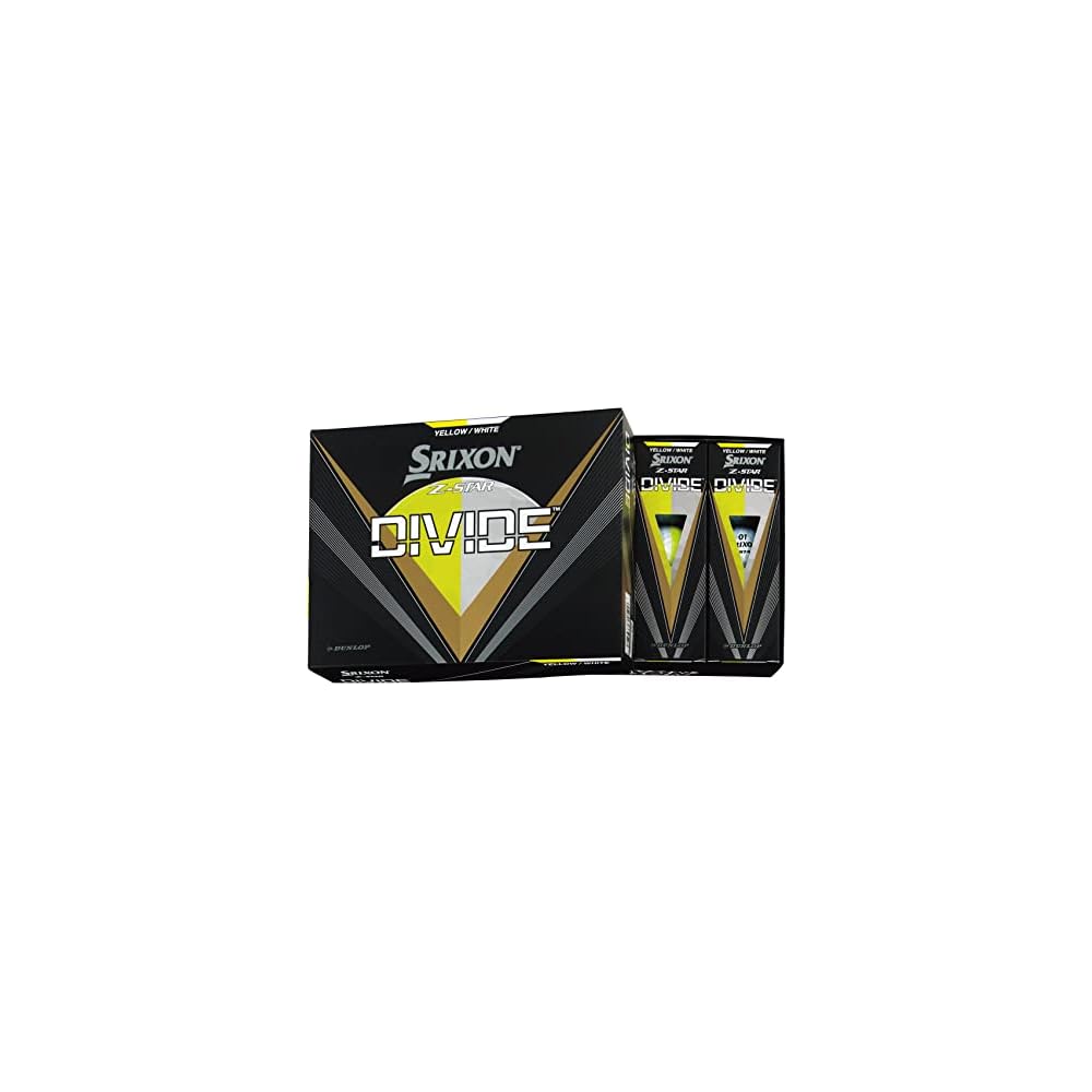 Dunlop Srixon Z-Star Divide 2023 Golf Balls 12 Pack Yellow/White