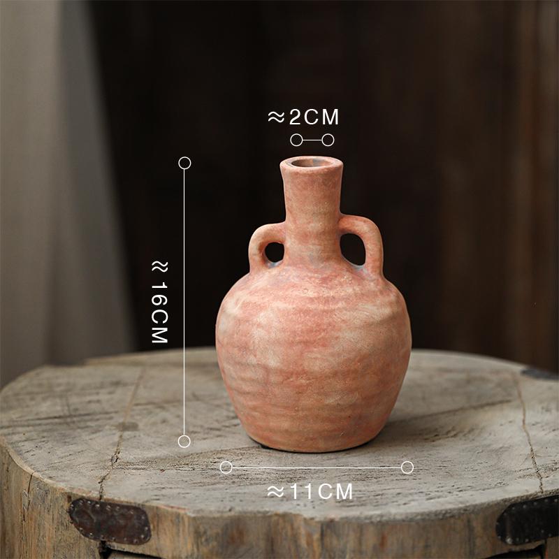 

Retro Mottled Ceramic Vase: Terroir Pottery Art for Living Room Decor