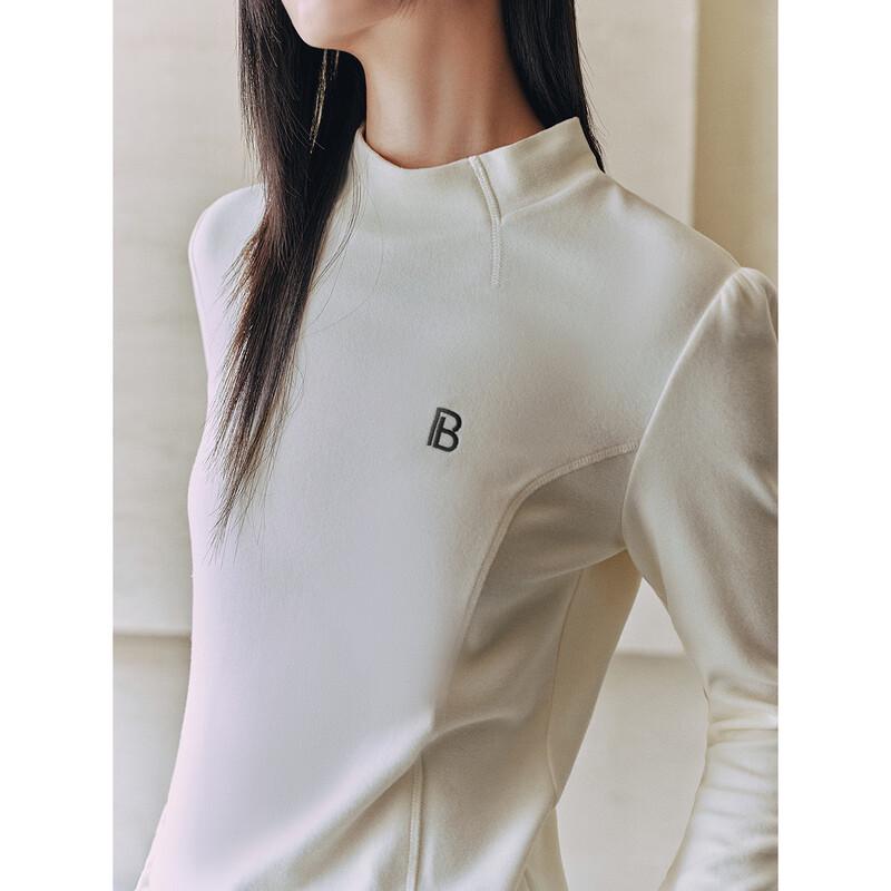PEACEBIRD Women's Brushed Thermal Slim-Fit Knit Top