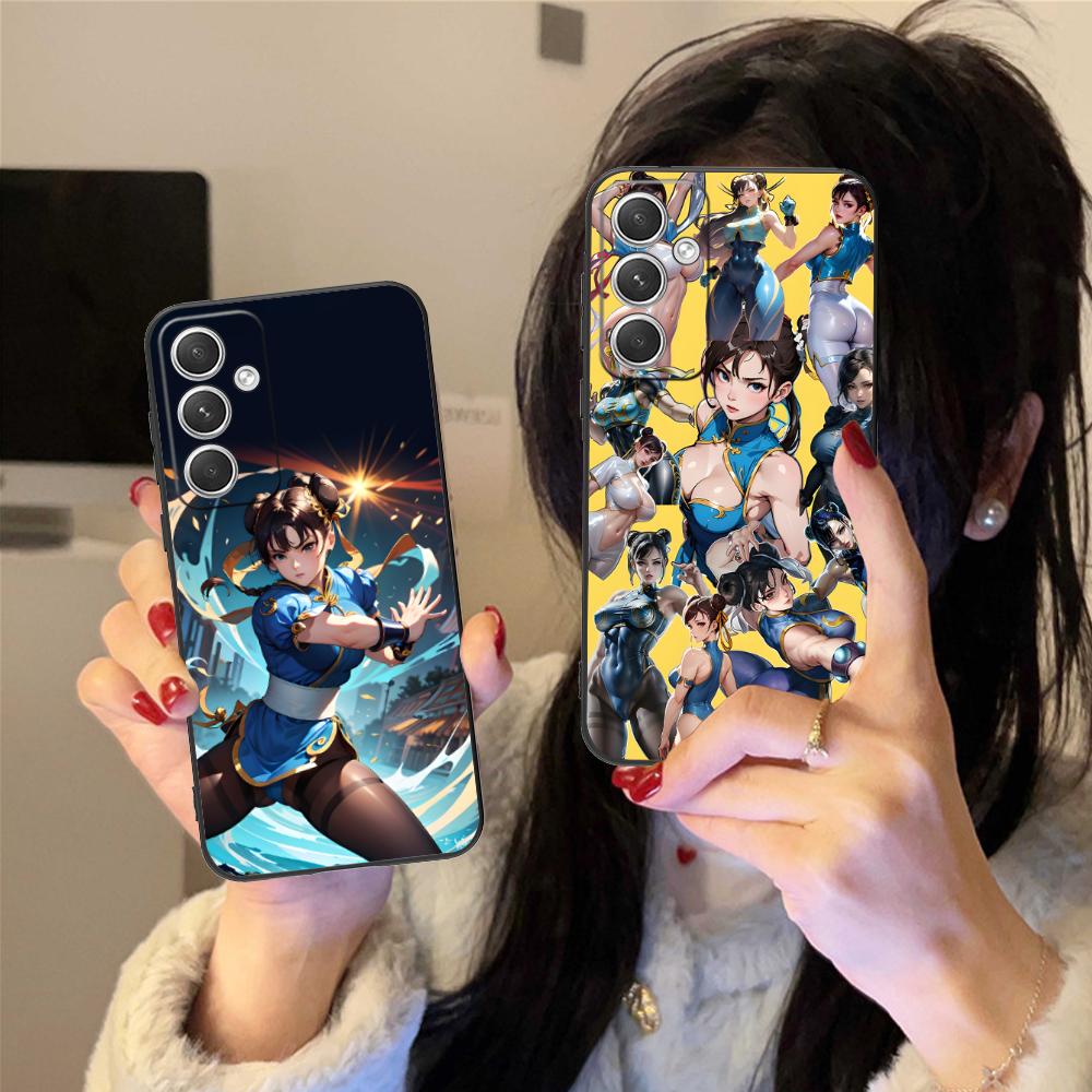 Street Fighter Chunli Phone Case for Samsung Galaxy S26 S25 S24 S23 S22 S21 S20 Note20 Plus FE Ultra Colorful Cover Pretty Cover