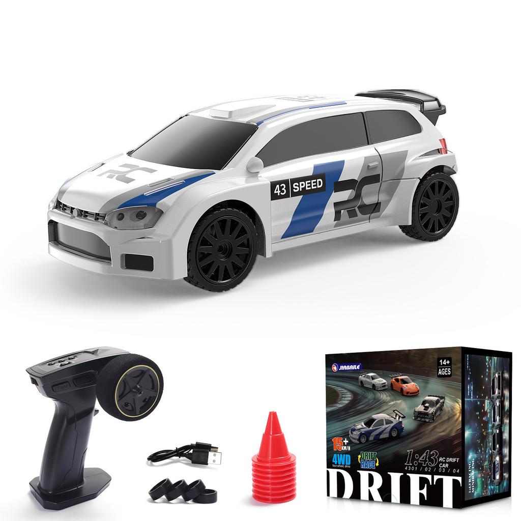 Auto RC Drift 4WD in Scala 1/43 RTR con Sterzo e Acceleratore Completamente Proporzionali Auto Radiocomandata 2.4GHz Giocattoli Regali Divertenti Giocattoli Cool per Bambini