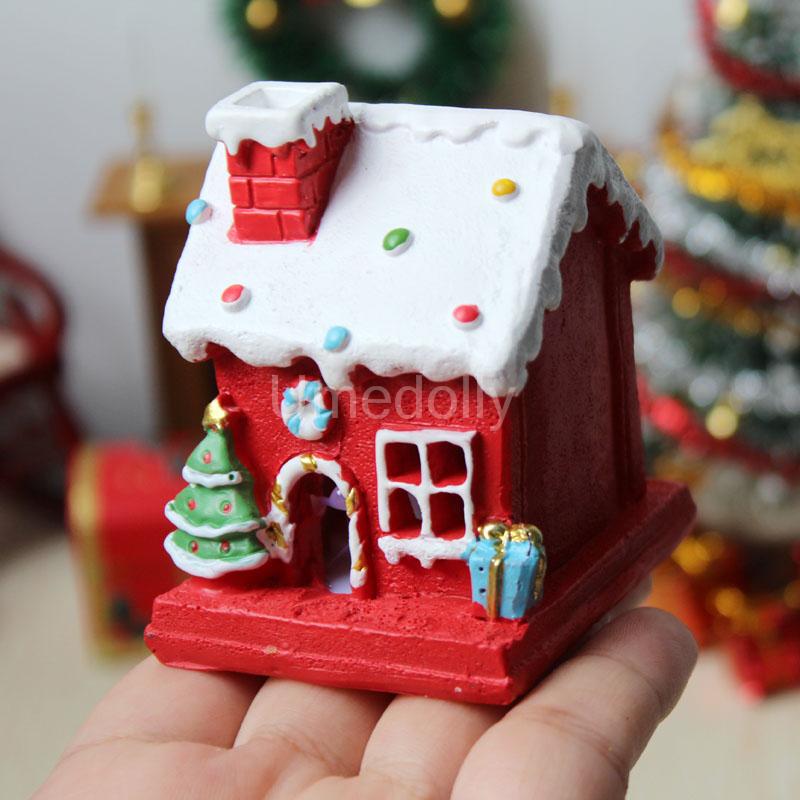 

1/6 или 1/12 масштаб имитация рождественского пряничного домика для BJD миниатюрный кукольный домик рождественские украшения аксессуары игрушка