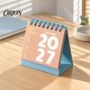 2027 Desktop Calendar Mini Desk Calendar, Spiral Bound Standing Flip Monthy Schedule Planner Small for Home Office