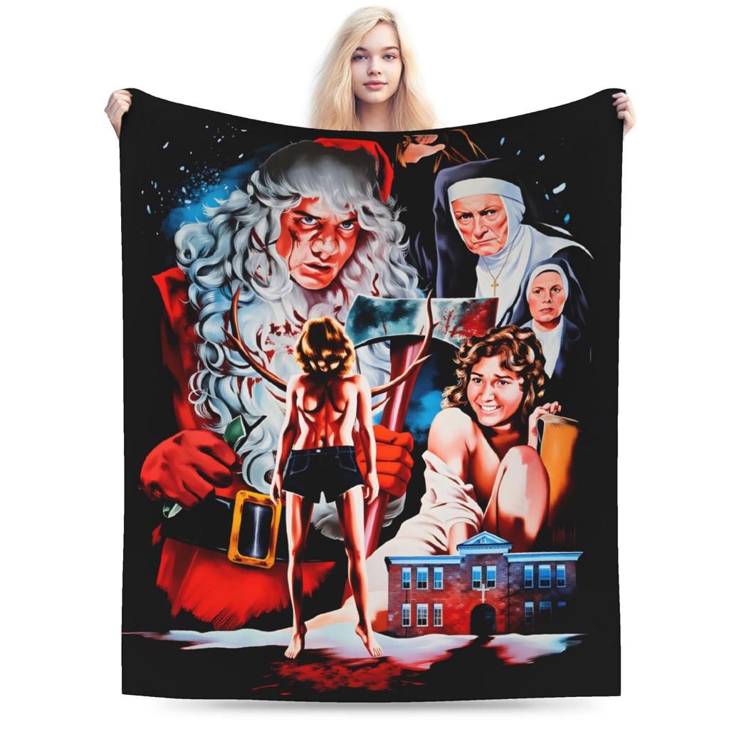 Silent Night Deadly Night 2025 Plush Blanket Kids Adult  Flannel Throw Blanket For Living Room Soft Warm Quality Bedspread