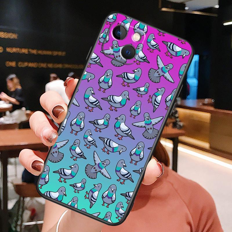 Pigeons Doves Birds Flock Phone Case For iPhone 16 Pro Max 15 14 12 11 13 Pro Max Plus 12 13 Mini XR 16e Funda Silione Cover