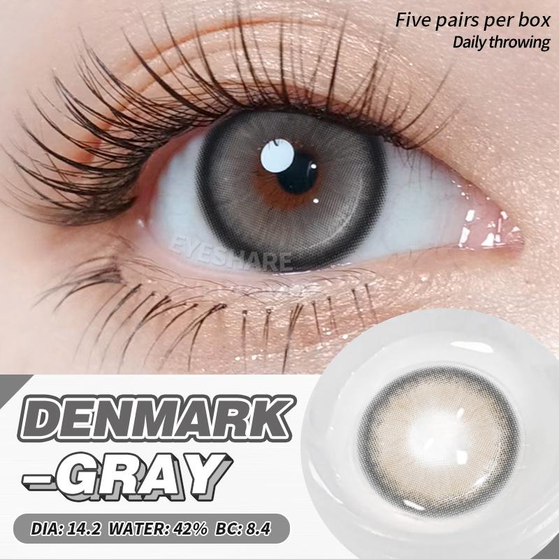Eyeshare Fashion New Color Contact Lenses Sea Blue Glasses Lenses Dark Brown Gray Natural Beauty Lenses Dark Green Contact Lenses 1 Pair