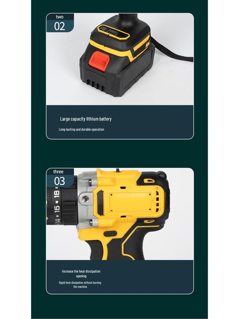 13mm Brushless High Power Multifunctional Portable Electric Drill Set