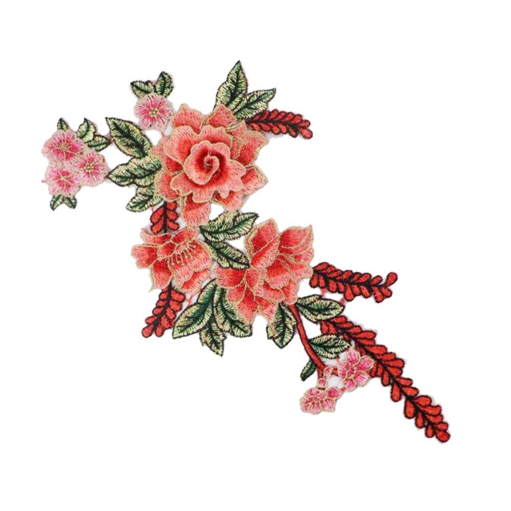 Polyester Fiber Embroidery Flower Patch DIY Handmade Floral Patches Fashion Sew On Patch  Hat