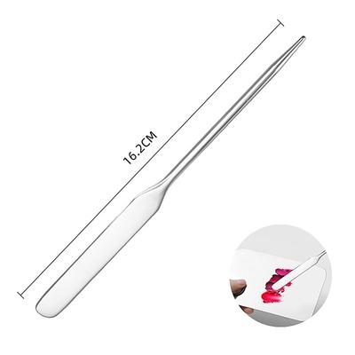 Edelstahl Dual Köpfe Make-Up Toner Spachtel Mischen Stick Foundation Mit Tasche